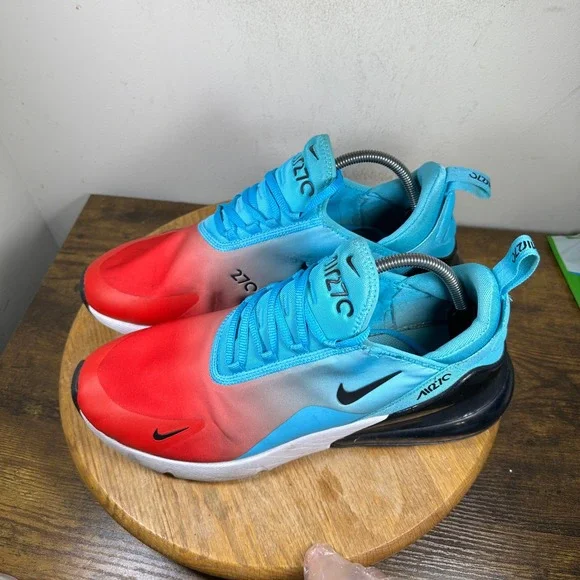 Nike Air Max 270 Men's Shoes Blue Red Gradient Size 12 CJ0767-400